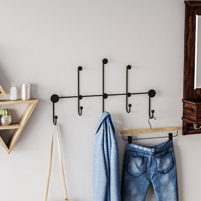 Wallity Iyon Gancho Metálico de Pared Negro Wallity Iyon Gancho Metálico de Pared Negro
